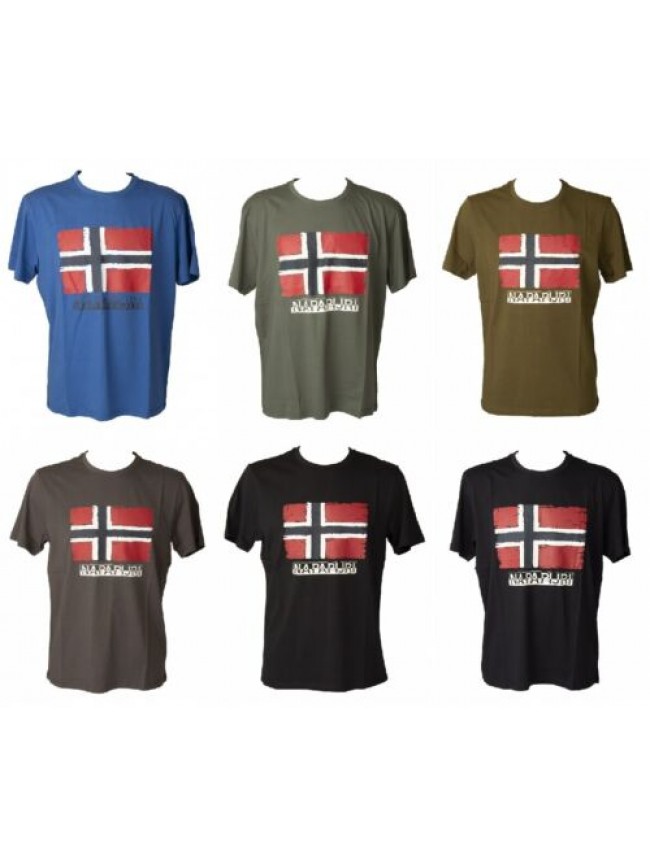 T-shirt uomo NAPAPIJRI maglietta manica corta girocollo cotone con stampa artico