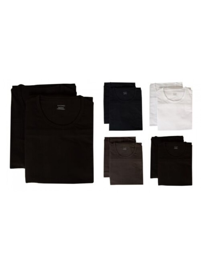 T-shirt uomo RAGNO maglia manica lunga girocollo confezione 2 capi eco cotton co