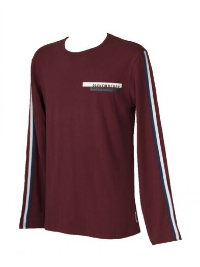T-shirt uomo maglia manica lunga girocollo cotone BIKKEMBERGS articolo P697 T53