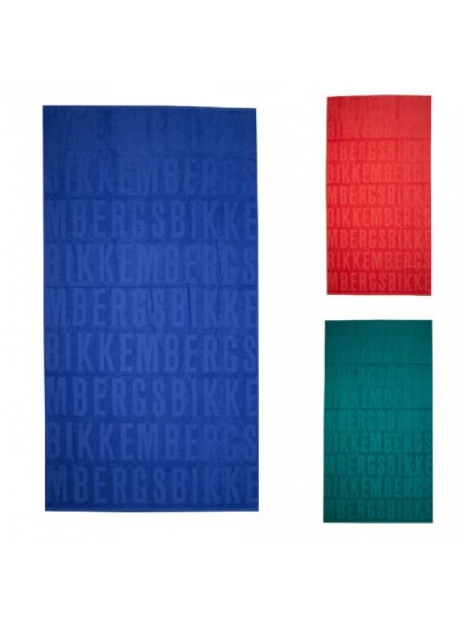 Telo mare BIKKEMBERGS piscina o spa cotone spugna tessuto logato cm.170 x 90 (ci