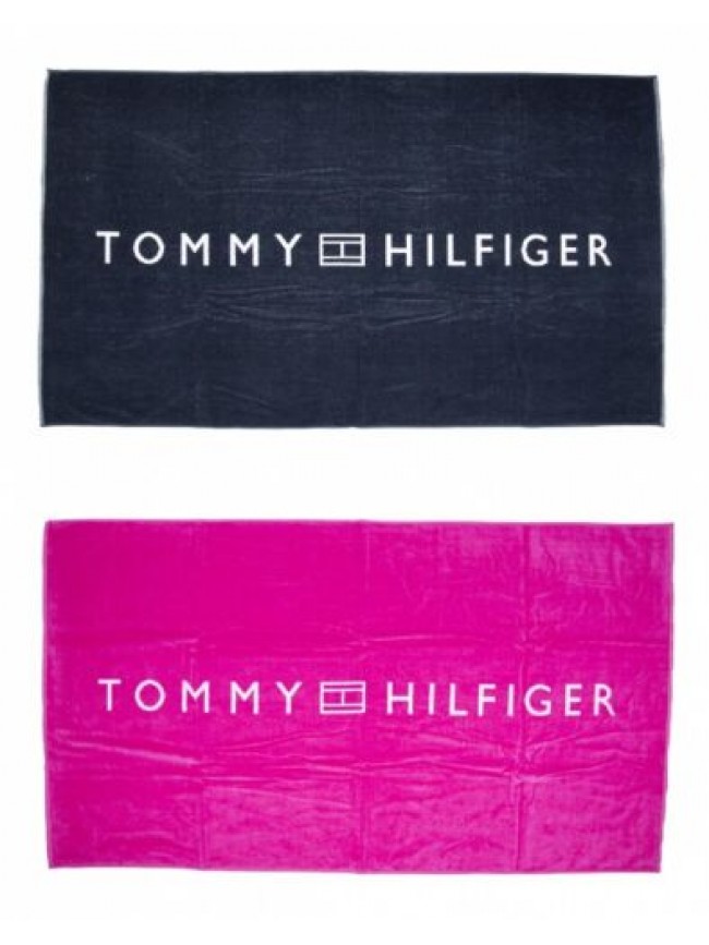 Telo mare TOMMY HILFIGER piscina spa spugna di cotone con stampa cm.180x100 (cir