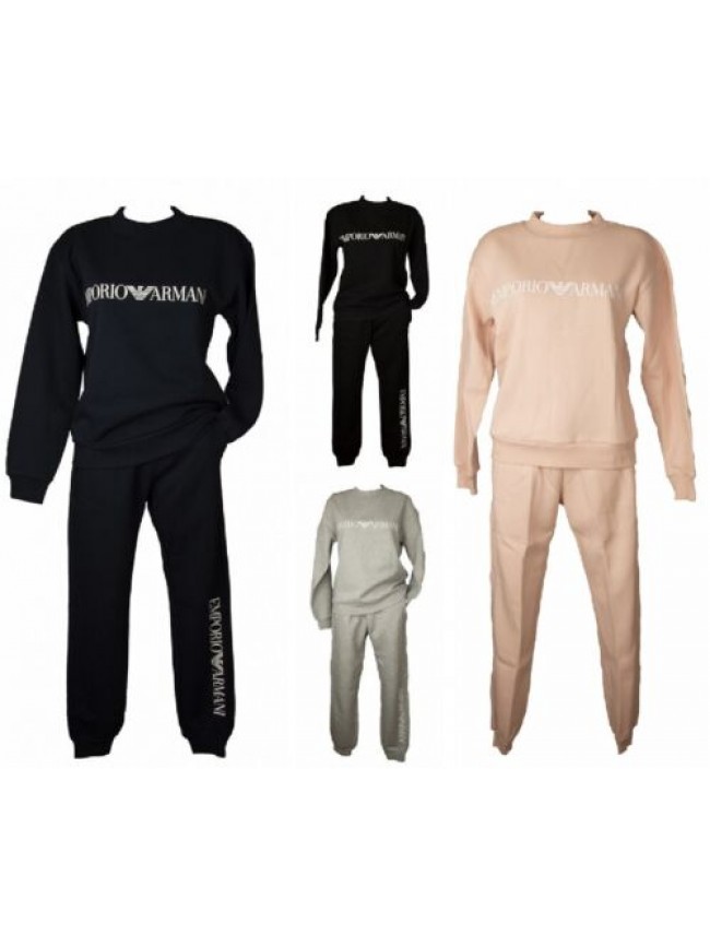Tuta donna EMPORIO ARMANI completo tempo libero felpata invernale maglia girocol
