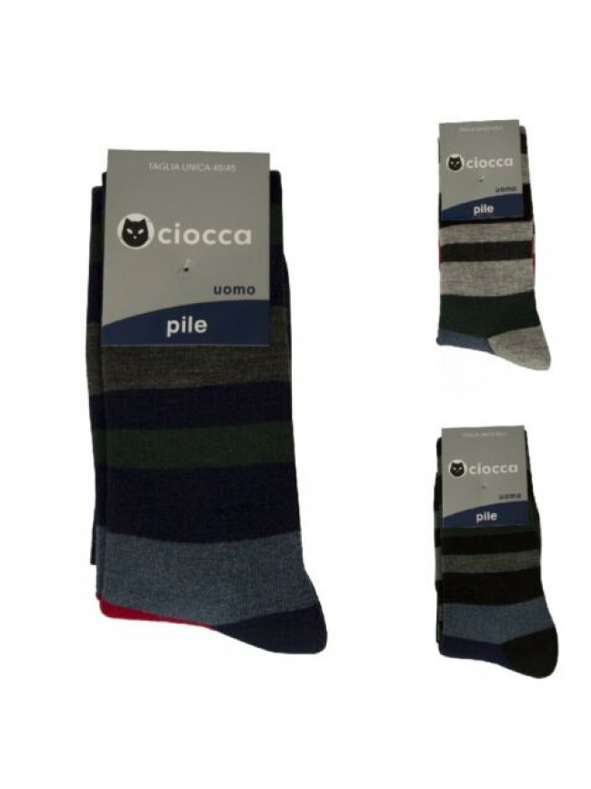 PERLA 501/1 taglia 40-45 col Calza calzino corto basso uomo sock CIOCCA art 