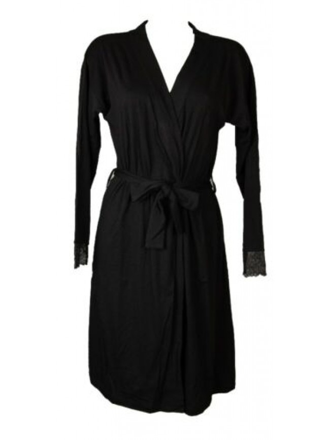 Vestaglia donna EMPORIO ARMANI manica lunga cotone incrociata articolo 163635 5A