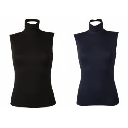 Maglia donna dolcevita ciclista smanicato RAGNO collo alto calda viscosa sottogiacca articolo 076623 T -SOFT SM COLLO ALTO