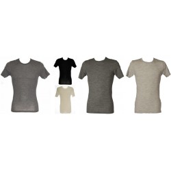 Camiciola canottiera uomo manica corta girocollo wool & silk WSK RAGNO articolo 601597 lana e seta
