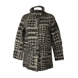 Cappotto donna RAGNO corto con bottoni giacca cappottino lana cotta con collo e tasche articolo D147KL LANINO BOXY