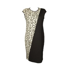 Abito donna RAGNO manica calata scollo tondo vestito in viscosa articolo D429DX PAP ABITO MIKIMON