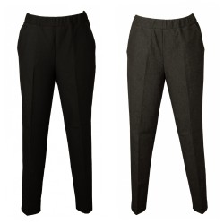 Pantalone donna RAGNO lungo elastico in vita e tasche laterali in jersey invernale articolo D850P7 pant.chino tasche
