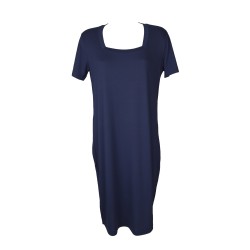 Abito donna manica corta scollo quadrato  viscosa vestito tempo libero mare spiaggia beachwear RAGNO articolo D954D7