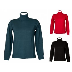 Maglia donna RAGNO collo roulè ciclista manica lunga regular fit fin.12 four seasons winter basic articolo DI44TK