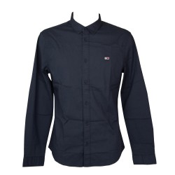 Camicia uomo TH TOMMY JEANS manica lunga puro cotone con bottoni e colletto super skinny fit articolo DM0DM11656