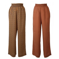 Pantalone donna RAGNO largo in pura viscosa elastico in vita articolo DQ02PE
