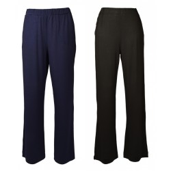 Pantalone donna RAGNO lungo elastico in vita morbidi in viscosa articolo DQ15PE