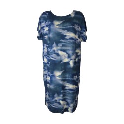 Abito donna RAGNO manica calata scollo tondo vestito in viscosa articolo DT26D7