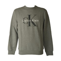Felpa uomo CALVIN KLEIN JEANS maglia paricollo puro cotone con logo stampato articolo LZ04RD269G
