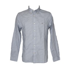 Camicia uomo TH TOMMY HILFIGER manica lunga puro cotone con bottoni al colletto articolo MW0MW26405 two tone mini pri