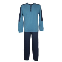 Pigiama uomo cotone manica lunga collo serafino RAGNO articolo N24241