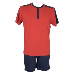 Pigiama uomo cotone manica corta collo serafino RAGNO articolo N24244