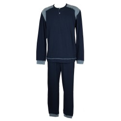 Pigiama uomo cotone manica lunga collo serafino RAGNO articolo N25661