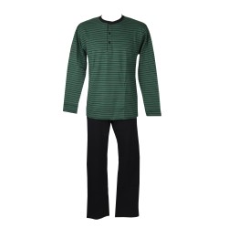 Pigiama uomo cotone interlock manica lunga collo serafino FORNITURE MILITARI  RAGNO articolo N67341