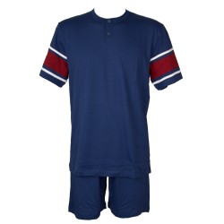 Pigiama uomo cotone manica corta pantalone corto collo serafino RAGNO SPORT articolo U083ND