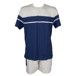 Pigiama uomo cotone manica corta pantalone corto collo serafino RAGNO SPORT articolo U088ND