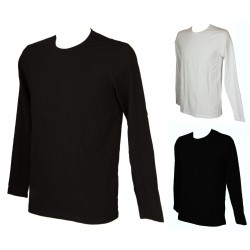 T-shirt uomo cotone manica lunga girocollo in cotone bielastico FORNITURE ITALIANE by RAGNO articolo U149A9