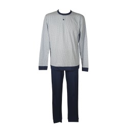 Pigiama uomo cotone estivo manica lunga collo serafino con polsini RAGNO articolo U317N1