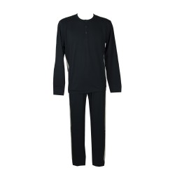 Pigiama uomo cotone estivo manica lunga collo serafino con polsini RAGNO SPORT articolo U324N1