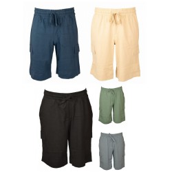 Bermuda uomo RAGNO pantalone corto con tasche e coulisse esterna puro cotone sport tempo libero articolo U824EC